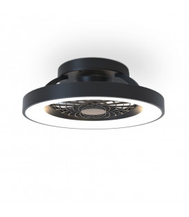 70W LED Ventilaatoriga valgustid TIBET MINI Black Ø53 Dimmerdatav 7805
