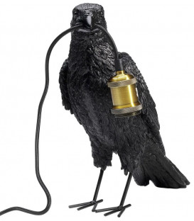 Laualamp Animal Crow Mat Black KA52704